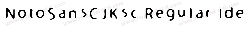 NotoSansCJKsc Regular Identity字体转换